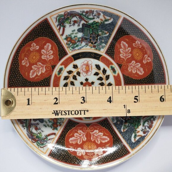 Imari Wall Plate Porcelain Plaque Made in Japan Set of 4 VTG Ware 6 1/4" - Picture 7 of 14